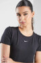 Фото #2 товара Dri-Fit Advantage Aura Sleeve Slim Fit Kesim Siyah Kadın Spor Tişört