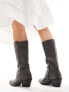 Glamorous Wide Fit western knee boots in grey