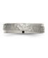 ფოტო #2 პროდუქტის Titanium Polished and Hammered Ridged Edge Wedding Band Ring