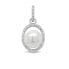 Elegant silver pendant with zircons and PT02 pearl