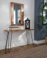 Фото #4 товара Тумба под телевизор Alaterre Furniture Hairpin Natural Live Edge Media Console and Mirror Set