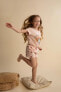 Фото #1 товара Kız Çocuk Regular Fit Ayıcık Baskılı Pamuklu Kısa Kollu Şort Pijama Takım