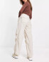 Pull&Bear low waist parachute tech trouser in sand