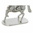 Фото #2 товара Вспомогательный стол DKD Home Decor Прозрачный Алюминий Стеклянный Серебристый Лошадь (54 x 39 x 57 cm)