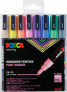 Posca Uni-Ball PC-3M, Multicolour, Pastel, Multicolour, 8 colours, Fine, 0.9 mm, 1.3 mm