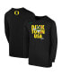 Big Boys Black Oregon Ducks Basketball Duck Town Shootaround Core Long Sleeve T-shirt
