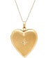 Фото #1 товара Italian Gold diamond Accent Heart Locket 18" Pendant Necklace in 10k Gold