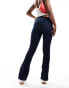 Noisy May Sallie high waist flared jeans in dark blue wash Dunkelblaue Jeans, W27 L32 - фото #3