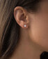 ფოტო #2 პროდუქტის Lab-Grown Opal (1/20 ct. t.w.) & Lab-Grown White Sapphire (1/2 ct. t.w.) Stud Earrings
