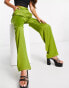 JJXX – Elegante Satinhose in Limettengrün mit hohem Bund Зеленый, XS - EU 34 - фото #4