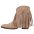 Фото #3 товара Dingo Tangles Fringe Embroidery Pointed Toe Pull On Booties Womens Beige Casual