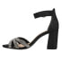 Фото #3 товара Nina Haiden Rhinestone Block Heels Womens Black Dress Sandals HAIDEN-NOIR