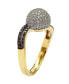 Фото #1 товара Suzy Levian Sterling Silver Cubic Zirconia Pave Ball Ring