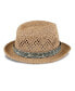 Фото #7 товара Men's Packable Open Weave Fedora Hat with Two Interchangeable Bands