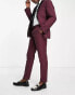 Фото #1 товара New Look slim suit trouser in burgundy