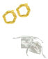 ფოტო #3 პროდუქტის Tarnish Resistant 14K Gold-Plated Hammered Open Circle Earrings