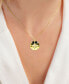 ფოტო #2 პროდუქტის Cubic Zirconia Sand Dollar Pendant Necklace in 14k Gold-Plated Sterling Silver, 18" +2" extender