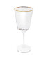 Фото #2 товара Square Shaped Rim Hammered Wine Glasses, Set of 6