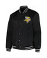 Фото #4 товара Свитшот женский JH Design черный Minnesota Vikings Plus Size Full-Snap - куртка