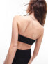 Topshop mix and match crinkle bandeau bikini top in black