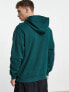 ASOS DESIGN oversized hoodie in green with mountain embroidery