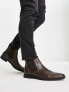 Фото #3 товара ASOS DESIGN chelsea boots in brown leather