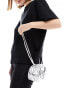 MuuBaa leather drawstring pouch bag in silver