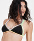 Фото #1 товара Crochet-Trim Triangle Bikini Top, Created for Macy's