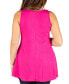 ფოტო #2 პროდუქტის Plus Size Sleeveless Tunic Tank Top