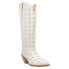 Dingo Broadway Bunny Studded Snip Toe Cowboy Womens White Casual Boots DI155-10