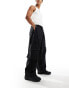 Фото #4 товара ASOS DESIGN oversized balloon jeans with cargo pockets in black with contrast stitch