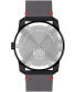 ფოტო #3 პროდუქტის Men's Bold Tr90 Swiss Quartz Black Leather Watch 42mm