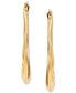 ფოტო #3 პროდუქტის Swirl Oval Hoop Earrings in 14k Gold