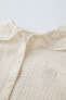 Фото #4 товара Рубашка из рельефной ткани с кружевом ZARA