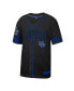 Men's Black Hampton Pirates Free Spirited Mesh Button-Up Baseball Jersey