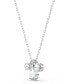 Фото #2 товара Swarovski silver-Tone Triple Crystal Pendant Necklace, 15-5/8" + 2" extender