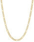 Фото #1 товара Figaro Link Two-Tone 18" Chain Necklace in Sterling Silver & 18k Gold-Plate