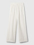 Mid Rise Crinkle Gauze Wide-Leg Pants