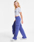 Фото #3 товара Juniors' Wide-Leg Cargo Sweatpants