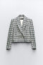 Metallic check blazer