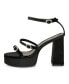 Women's Brandy Stacked Platform Heels Dress Sandals - Extended Sizes 10-14