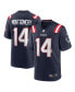 ფოტო #1 პროდუქტის Men's Ty Montgomery Navy New England Patriots Player Game Jersey