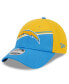 Фото #4 товара Men's Gold, Powder Blue Los Angeles Chargers 2023 Sideline 9FORTY Adjustable Hat