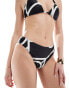 4th & Reckless ivy geo print bikini bottom in black