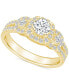 ფოტო #1 პროდუქტის Diamond Halo Engagement Ring (1 ct. t.w.) in 14k White, Yellow or Rose Gold