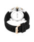 ფოტო #3 პროდუქტის Men's Ana-digi Black Silicon Strap Watch, 48mm