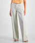 ფოტო #3 პროდუქტის Women's Embellished Mid Rise Wide Leg Jeans