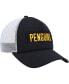 Фото #5 товара Men's Black, White Pittsburgh Penguins Team Plate Trucker Snapback Hat