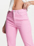 Pieces Peggy flared jeans in pink