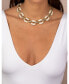 ფოტო #3 პროდუქტის Pave Ridged Open Flat Square Link Choker Necklace